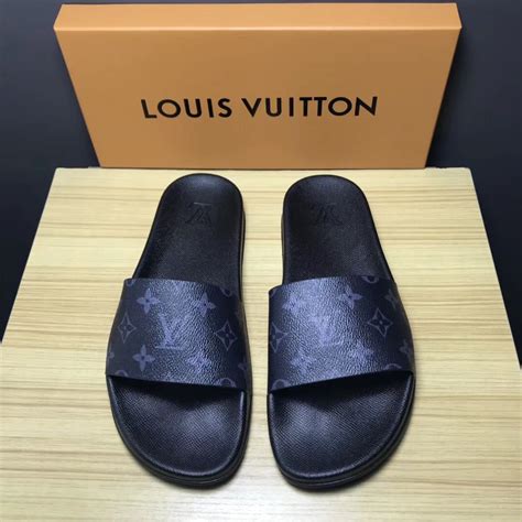 louis vuitton slippers black|Louis Vuitton slippers 2020.